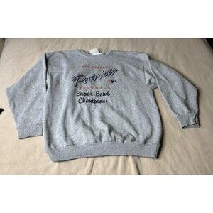 Vintage 90s Logo Athletic New England Patriots Crewneck Sweatshirt Men's Large